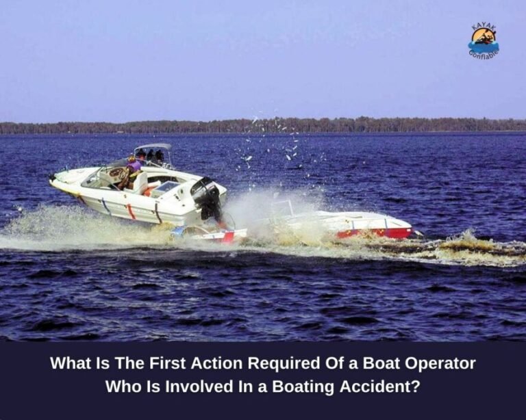 Was sind die ersten Maßnahmen, die von einem Bootsführer verlangt werden, der in einen Bootsunfall verwickelt ist?