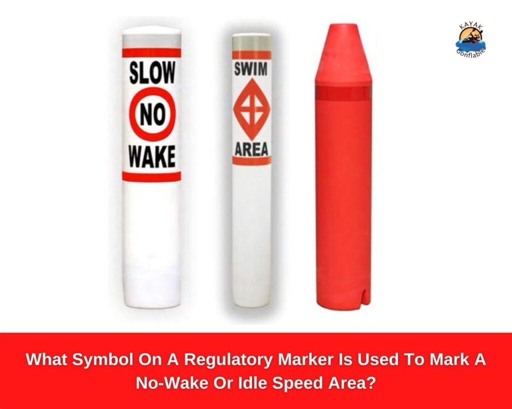 Welches Symbol auf einem regulatorischen Marker wird verwendet, um einen No-Wake- oder Leerlaufbereich zu markieren?
