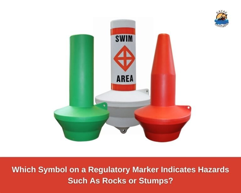 Which Symbol On A Regulatory Marker Indicates Hazards Such As Rocks Or Stumps?