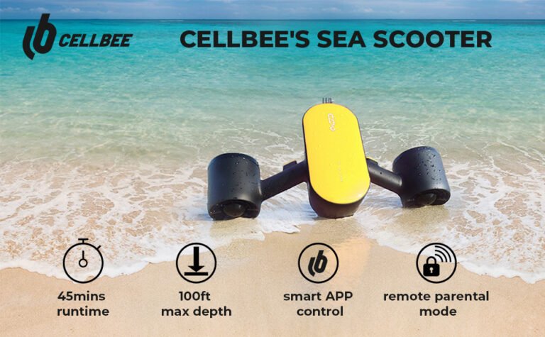 Arine Underwater Scooter With DUAL OTORS Ax Ax Ax Depths Caera 100ft 45 Inutes 4 Iles
