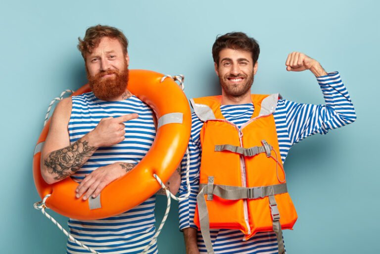 Two Men In Life Jackets